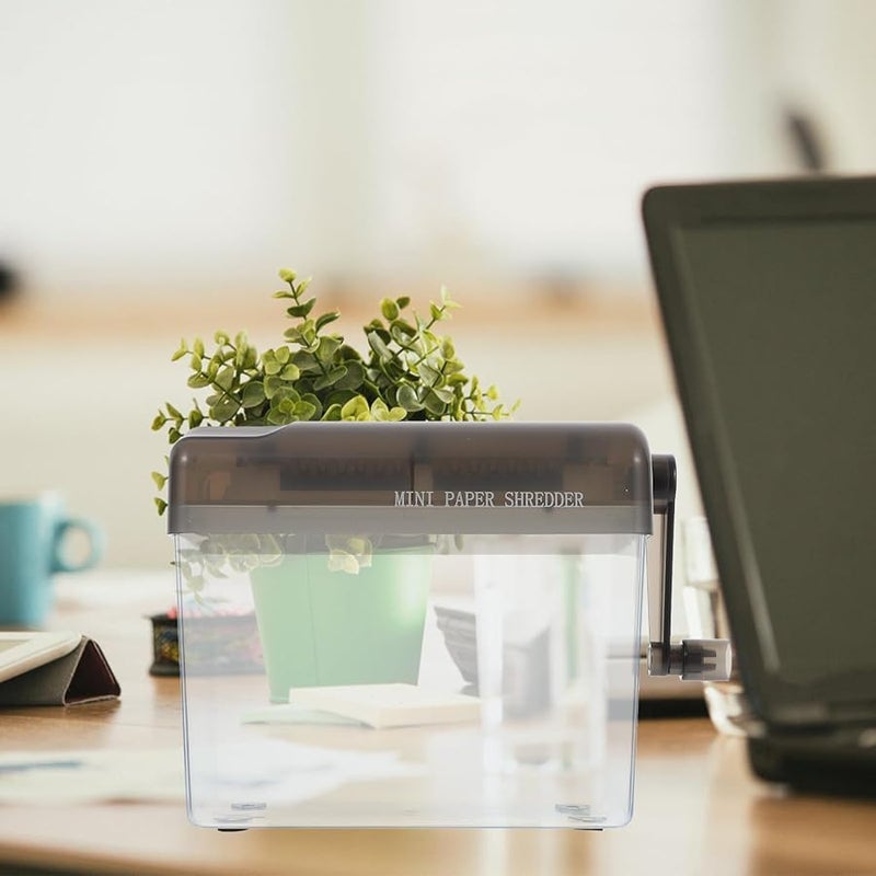 Veemoon Mini Manual Paper Shredder A6 Portable Hand Operated For Home Office Document - Image 4